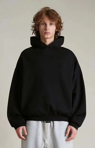 Felpa con Cappuccio ESSENTIAL 1.1 Fear of Men's God 1977, Alta Qualità in Cotone Lavorato a Maglia, Stampa Casual con Lettere, Nero e Bianco, Logo Stampato in 3D - Product Image 5