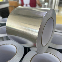 Ruban adhésif en aluminium pour conduits HVAC, avec colle à solvant, ignifuge, papier de support blanc