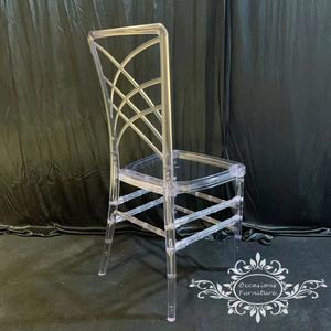 Sedia trasparente KD Rental Wedding Cross Back PC <span class=keywords><strong>per</strong></span> matrimoni, hotel, sale <span class=keywords><strong>da</strong></span> <span class=keywords><strong>pranzo</strong></span> e soggiorni. - Product Image 3