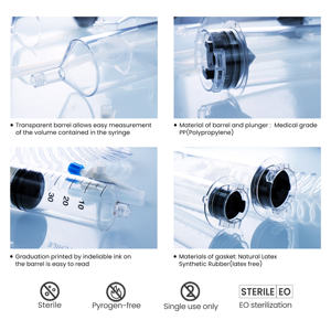 Jeringa desechable de alta presión CT Inyector de contraste Jeringa <span class=keywords><strong>100mL</strong></span> 200ml - Product Image 3