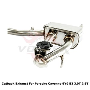 Vortex Sport Sound Stainless Muffler Assembly Featuring Vacuum Valve Fits Porsche Cayenne 9Y0 E3 3.0T 2.9T Tuning - Product Image 4