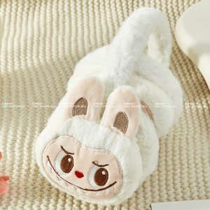 Оптовые теплые ушные наушники-грелки из плюша с мультяшным кроликом Лабо для студентов и детей на осень-зиму - Product Image 5