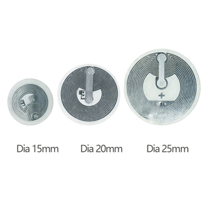 Mini Etichetta <span class=keywords><strong>RFID</strong></span> in PVC 15mm Ntag215 216 13.56Mhz Adesivo Aufkleber Etichetta NFC in PVC Vergine - Product Image 1