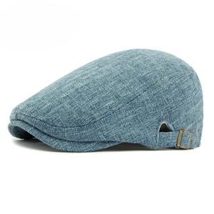 <span class=keywords><strong>Casquette</strong></span> plate ajustable en coton et lin pour hommes et femmes, style Ivy, mode estivale, béret, <span class=keywords><strong>casquette</strong></span> de chauffeur, <span class=keywords><strong>casquette</strong></span> de golf - Product Image 5