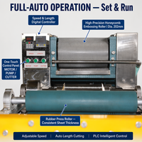 Machine automatique XUANHUA pour la fabrication de feuilles de cire d'abeille avec écran tactile PLC HMI, 4 tailles de cellules, découpe automatique en longueur, Estampadora De Ceras