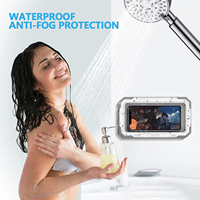 Support de téléphone universel étanche pour douche, fixation murale, miroir de salle de bain, baignoire, cuisine, bureau, hauteur réglable