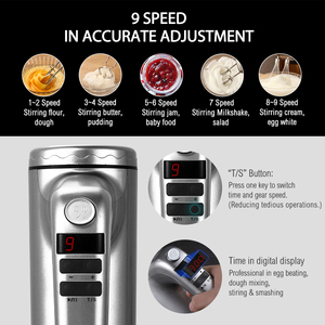 Máy Trộn Salad Gia Dụng 5 Tốc Độ, Máy Xay Bơ Hỗn Hợp Máy Làm Kem, Máy Trộn Bánh Mì Cầm Tay Mini - Product Image 4