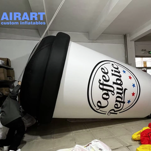 ถ้วยกาแฟแบบเป่าลมสำหรับตกแต่งร้านกาแฟกิจกรรมโฆษณาถ้วยนมแบบพองลูกโป่งโลโก้ออกแบบได้ตามต้องการ - Product Image 1