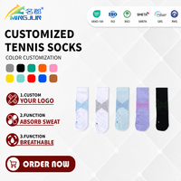 Chaussettes de sport personnalisées en fibre de bambou à motif animalier, vente en gros, chaussettes athlétiques respirantes tricotées jacquard pour hommes et femmes