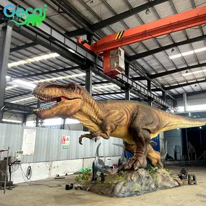 Gecai, лидер продаж, в реальном масштабе, уличный парк развлечений, динозавр, Аниматроник, реалистичные роботизированные 3d модели T Rex для тематического парка