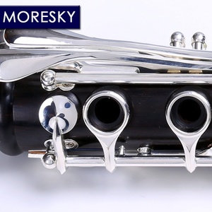 Clarinete Profesional MORESKY de Ébano, Tono BB, 17 Llaves, Níquel Plateado, Madera Sólida de Grenadilla, Personalizado M9 - Product Image 3