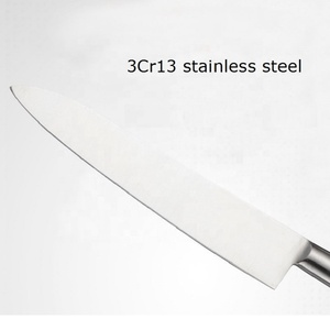 Juego de 9 Cuchillos de Cocina de Acero Inoxidable, Cortador de Jamón, Cuchillo de Chef, Cuchillo <span class=keywords><strong>para</strong></span> Deshuesar, Tenedor <span class=keywords><strong>para</strong></span> Carne, Bolsa de Nailon Enrollable, Juego de Cuchillos <span class=keywords><strong>para</strong></span> Camping - Product Image 2