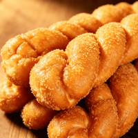 Snack chinois de qualité supérieure : torsades de pâte frite au yaourt et haricots rouges, emballées individuellement, prêtes à consommer, vente en gros, fournisseur OEM ODM