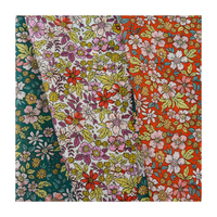 Tissu en coton imprimé de belles fleurs, impression numérique personnalisée, coton doux pour robe, vêtements pour femmes, vente en gros