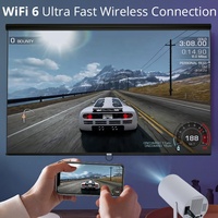 Proyector LED LCD Portátil HY300 con Sistema Android 11, WiFi 5G Inalámbrico Inteligente, Compatible con 4K, Cine en Casa HD