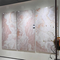 Dalles de carrelage grand format en onyx rose de luxe 900x1800, Guangdong Foshan, carreaux de porcelaine émaillée pour sol et mur