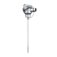 WRNK-131 Sensor Termokopel Berlapis Baja PT100 Tipe K Panjang 500-1500mm Opsional 0-800C -50-400C Dapat Dibengkokkan Fleksibel Temperatur