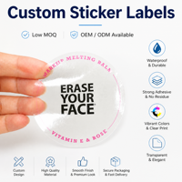 Services d'impression de logos personnalisés imperméables sur autocollants, conception d'étiquettes de marque de mode, usine chinoise