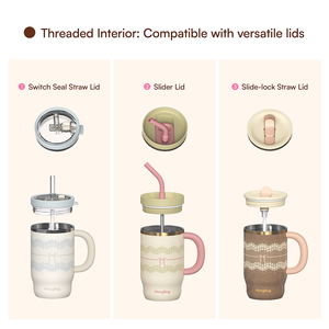 Vaso Térmico Hong Ling con Revestimiento de Vidrio Extraíble de 800 ml, Taza de Café Aislada al Vacío con Asa y Pajita, Libre de BPA, con Logotipo Personalizado - Product Image 5