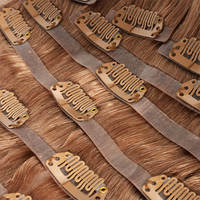 BELLECODE Extensions de cheveux naturels à clips invisibles double épaisseur, cheveux chinois Remy véritables, extensions à clips sans couture