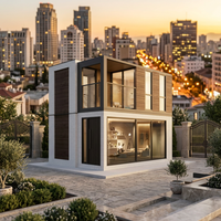 Villa modulaire pliable et extensible à 2 étages, maison capsule préfabriquée, se plie en conteneur pour des frais de transport réduits, maison miniature portable