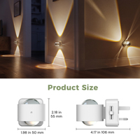 Veilleuse LED LOHAS Super Lumineuse avec Capteur Crépusculaire, Boîtier Blanc, Branchement Prise Murale Moderne pour Chambre à Coucher