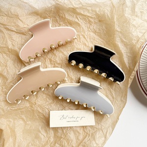 YHJ Promotion Pince à Cheveux Géométrique Demi-Lune en Acétate Couleurs Unies Grande Taille 10,5 CM Accessoire de Coiffure Vente en Gros Pinces à Cheveux - Product Image 1