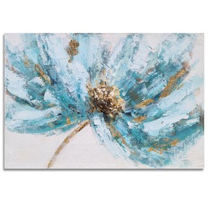 <span class=keywords><strong>Tableau</strong></span> mural peint à la main, magnifique fleur, feuille d'or, <span class=keywords><strong>peinture</strong></span> à l'huile, toile, décoration <span class=keywords><strong>de</strong></span> salon - Product Image 2