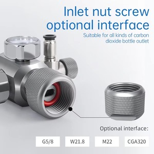 Kit de Regulador de CO2 para Acuario con Válvula de Retención Magnética Solenoide, Reactor y Generador, Accesorios de Metal y Plástico para Peceras - Product Image 5