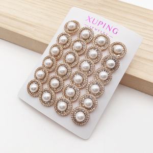 Joyería <span class=keywords><strong>XUPING</strong></span> al por Mayor, Juego de Aretes de Perlas con Incrustaciones de Diamantes de Imitación de Lujo para Mujer, Joyería de Moda, Aretes para Mujer - Product Image 1