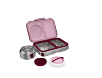 Boîte à lunch en acier inoxydable de qualité alimentaire, 2 compartiments, avec plateau intérieur amovible, étanche, sans BPA, compatible micro-ondes, chauffable, passe au lave-vaisselle