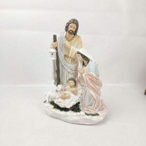 Resina natività set religioso del bambino <span class=keywords><strong>Gesù</strong></span> <span class=keywords><strong>e</strong></span> <span class=keywords><strong>Maria</strong></span> statue - Product Image 6