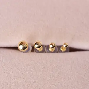 Custom 18K Jewelry AU750 2.5mm 3mm 4mm 5mm Ball Gold Earrings Solid Gold Jewelry Gold Stud Earrings Fashion Jewelry Earrings