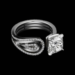 Anello Aperto con Linee Geometriche per Donne, Gioiello Minimalista alla Moda - Product Image 4