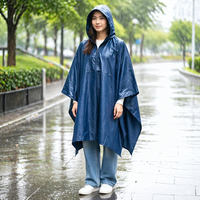 Poncho de pluie réutilisable en PVC pour adultes, imperméable pour promotion, couleur OEM, logo personnalisé, équipement de pluie pour hommes et femmes