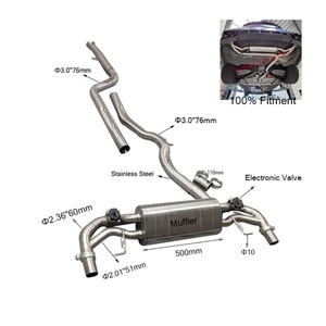 For BMW 330i G20 Exhaust System Mid-tail High-performance Catback Exhaust Pipe Electric Valve Exhaust Muffler - Product Image 2