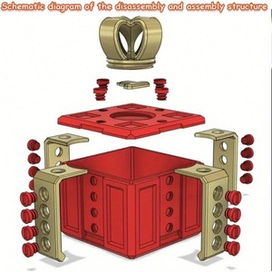 Scatola Puzzle Scherzo Stampata in 3D in Plastica, Ornamenti che Richiedono Assemblaggio e Smontaggio Fai-da-Te, Nessun Montaggio Incluso - Product Image 5