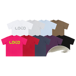 T-shirt da uomo premium a manica corta in cotone 100% da 220GSM, vestibilità ampia, stampata, traspirante, ad asciugatura rapida, antipiega, pesante - Product Image 2
