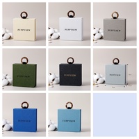 Personalisierte Schmuckbox mit Magnetverschluss und Eigenem Logo, Strukturierte Papier-Schmuckverpackung für Halsketten, Ringe, Ohrringe und Armbänder