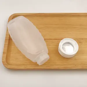 Botella de plástico para escurrir miel, botella de plástico PP/PE de 500g para rellenar en caliente