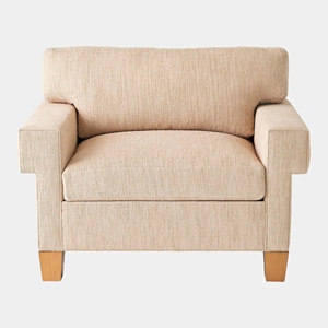 Poltrona Moderna con Struttura in Legno Massello e Rivestimento Imbottito, Comoda ed Elegante Sedia d'Accento per Soggiorno e Camera da Letto - Product Image 1
