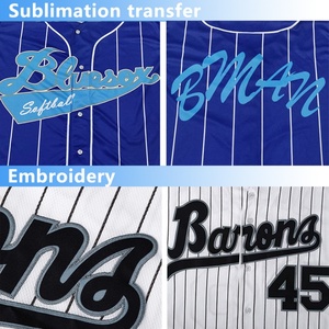 Custom logo Alphalete Number Striped Baseball Jersey <b>Men</b> - Product Image 5