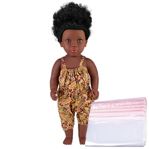Poupées africaines noires en vinyle plastique de 18 pouces, jouet doux pour enfants et bébés, fabriqué en plastique et en tissu pour jouer - Product Image 5