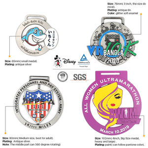 Médailles de récompense Fiesta holographique académique de sport rond personnalisé pièces de monnaie et médailles de métal médaille miraculeuse <span class=keywords><strong>des</strong></span> scouts en émail personnalisé - Product Image 4