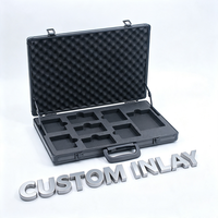 Valise en aluminium noir avec mousse antichoc, étui rigide en aluminium personnalisé pour outils professionnels et équipements