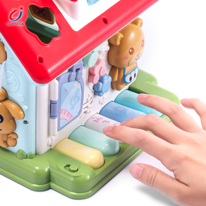 Cube d'activités multifonctionnel interactif musical Chengji 6-en-1 pour bébé, jouet éducatif Montessori, maison de jeu - Product Image 3