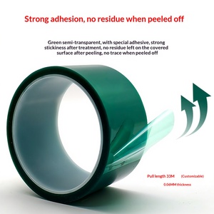 Cinta Adhesiva de Silicona de Doble Cara Resistente a Altas Temperaturas ALX PET Verde, Impresión Personalizada para Vidrio Laminado, Circuito PCB - Product Image 4