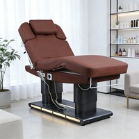Table de massage de salon confortable en cuir PVC, mobilier de spa pour salons de beauté