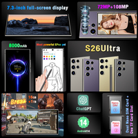 Nouveau Smartphone S26 Ultra 5G 16 Go + 1 To Android Double SIM Écran HD Téléphones Mobiles Débloqués