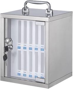Wall-Mounted Cell Phones <b>Storage</b> <b>Cabinet</b> Metal <b>Locker</b> Cell Phone <b>Locker</b> Box with Door Lock Keys for School Classroom Gym Office - Product Image 2